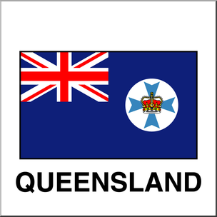 Clip Art: Flags: Queensland Color