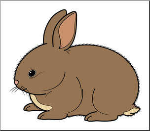 Clip Art: Baby Animals: Rabbit Bunny Color 1