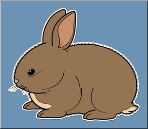 Clip Art: Baby Animals: Rabbit Bunny Color 2