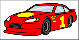 Clip Art: Racing Car 01 Color