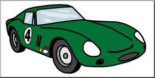Clip Art: Racing Car 04 Color