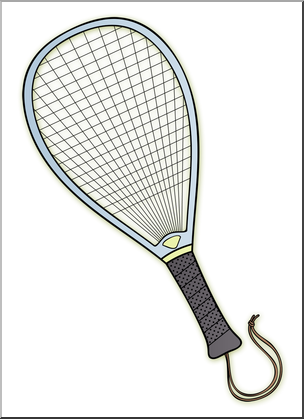 Clip Art: Racquetball Racquet 1 Color 2