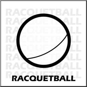 Clip Art: Racquetball Ball B&W