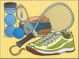 Clip Art: Racquetball Color 1
