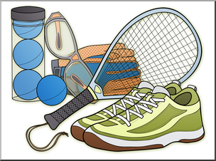 Clip Art: Racquetball Color 2