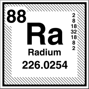 Clip Art: Elements: Radium B&W