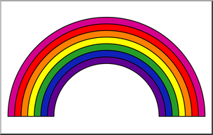 Clip Art: Rainbow 4 Color