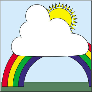 Clip Art: Rainbow 1 Color