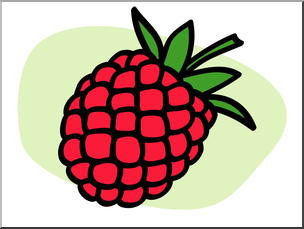 Clip Art: Basic Words: Raspberry Color Unlabeled