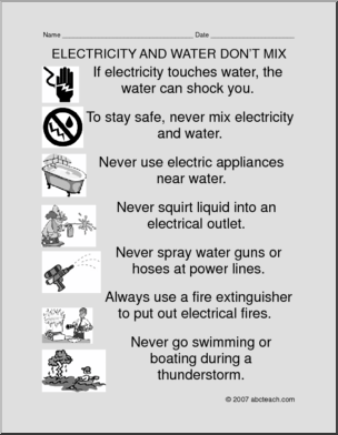 Comprehension: Water and Electric Safety (elem)