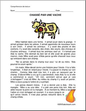 French: ChassÃˆ par une vache
