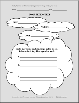 Common Core: Reading: Integration of Knowledge and Ideas Template (1st grade)