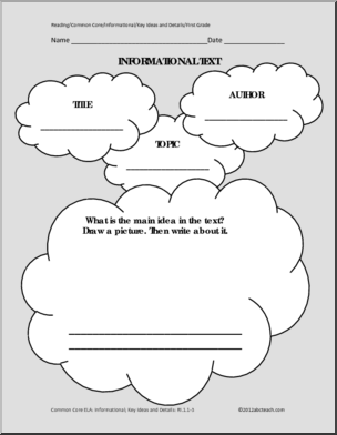 Common Core: ELA: Informational Text Template (1st grade)
