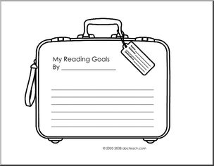 Suitcase of Reading Goals Shapebook