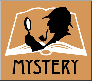 Clip Art: Reading Icon: Mystery Color