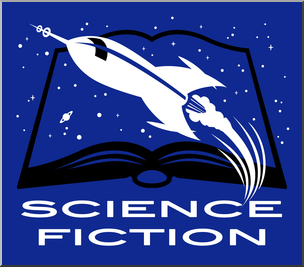 Clip Art: Reading Icon: Science Fiction Color