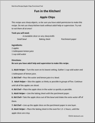 Recipe: Apple Chips (elem)