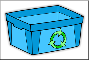 Clip Art: Empty Recycle Bin Color 2