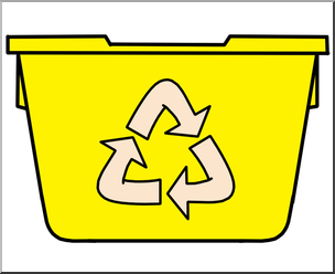Clip Art: Recycle Bin Color Yellow
