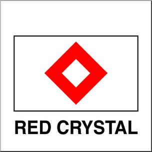 Clip Art: Flags: Red Crystal Color