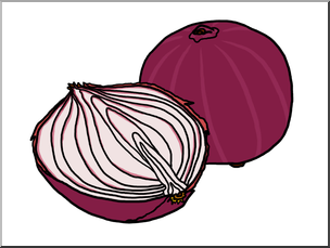 Clip Art: Red Onions Color