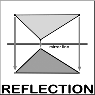 Clip Art: Geometry Illustration: Reflection Grayscale