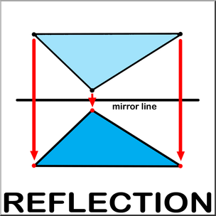 Clip Art: Geometry Illustration: Reflection Color