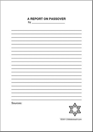 Report Form: Passover (upper elem)