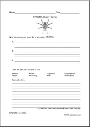 Report Planner: Spiders