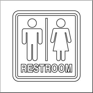 bathroom signs clip art