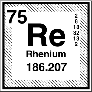 Clip Art: Elements: Rhenium B&W