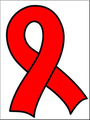Clip Art: Ribbon 1 Color Red
