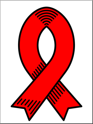 Clip Art: Ribbon 2 Color Red