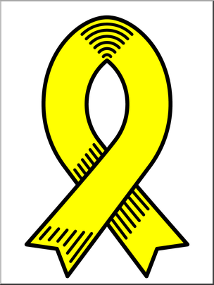 Clip Art: Ribbon 2 Color Yellow
