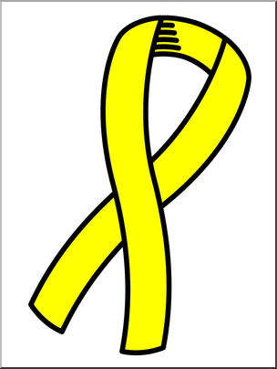 Clip Art: Ribbon 3 Color Yellow
