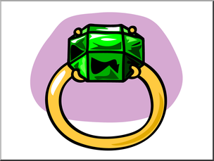 Clip Art: Basic Words: Ring Color Unlabeled