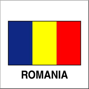 Clip Art: Flags: Romania Color