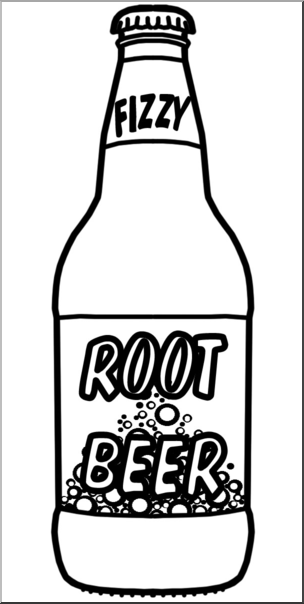 Clip Art: Root Beer B&W