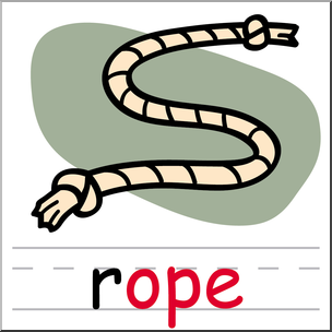 Clip Art: Basic Words: -ope Phonics: Rope Color