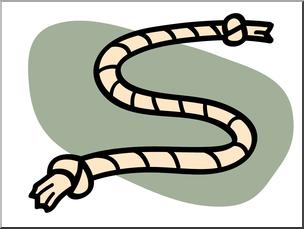 Clip Art: Basic Words: Rope Color Unlabeled