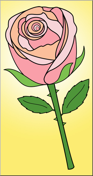 Clip Art: Rose 1 Color 1