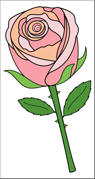Clip Art: Rose 1 Color 2