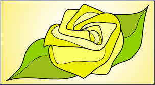 Clip Art: Rose 3 Color 1