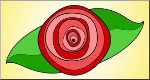 Clip Art: Rose 5 Color 1