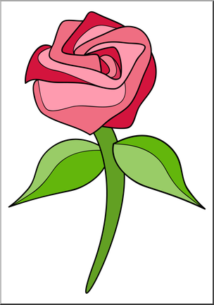 Clip Art: Rose 6 Color 2
