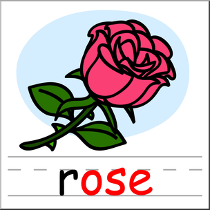 Clip Art: Basic Words: -ose Phonics: Rose Color