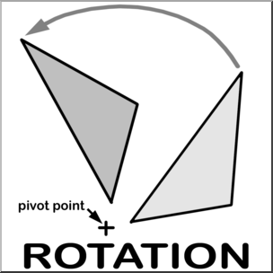 Clip Art: Geometry Illustration: Rotation Grayscale