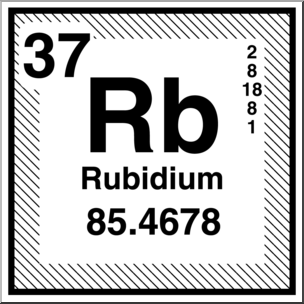Clip Art: Elements: Rubidium B&W
