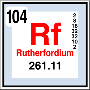 Clip Art: Elements: Rutherfordium Color