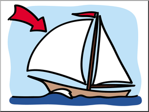 Clip Art: Basic Words: Sail Color Unlabeled